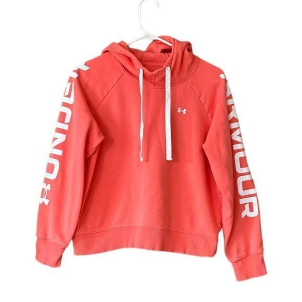 Under Armour Pink‎ Loose Fit Cropped Hoodie Sz S